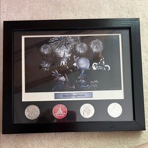 Walt Disney World Framed Print with Coins